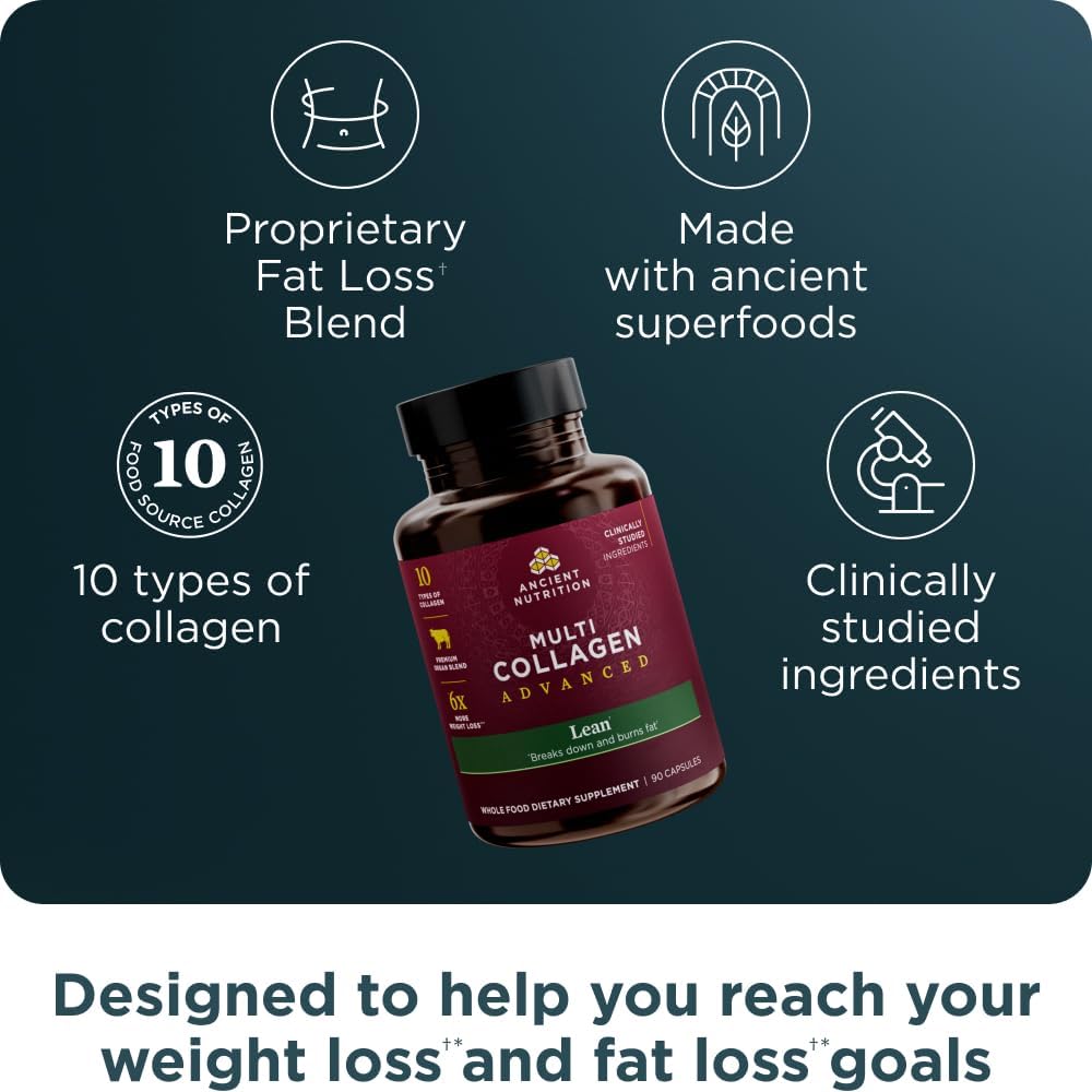 Advanced Multi Collagen Capsules & Unflavored Protein Powder Combo - 90 Capsules + 45 Servings