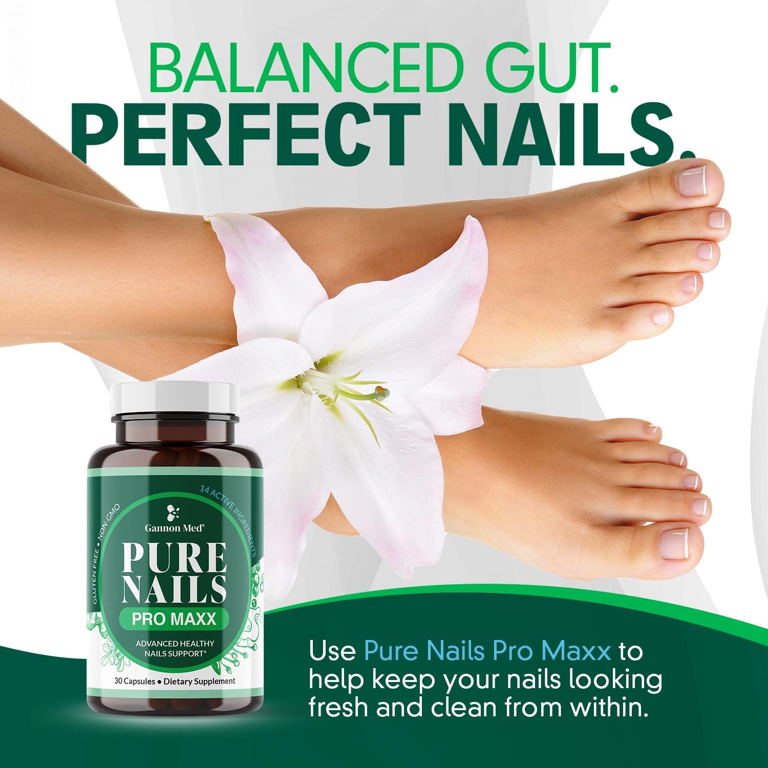 Advanced Nail Support Supplement with Probiotics for Healthy Nails - 30 Capsules