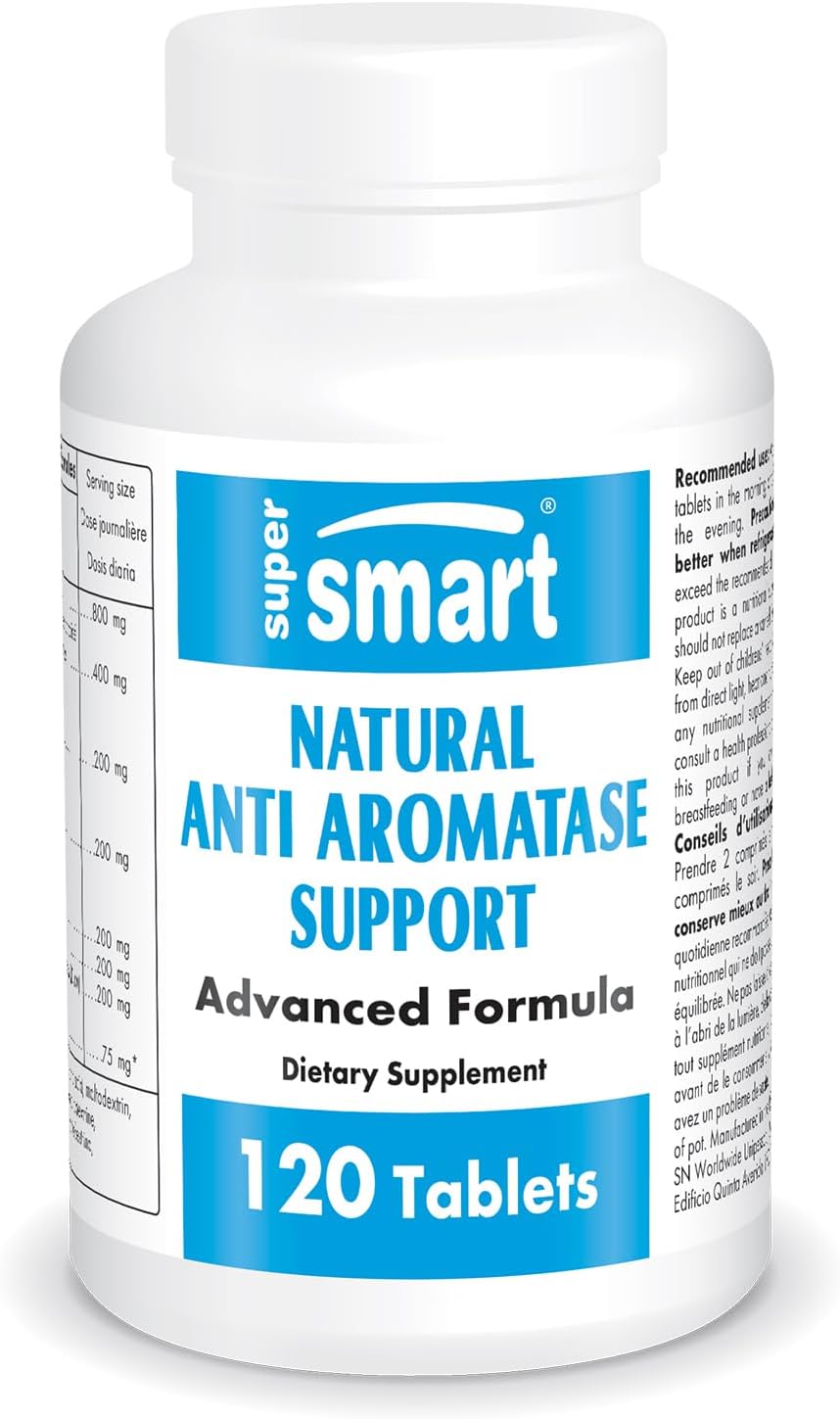 Advanced Natural Aromatase Inhibitor Supplement with DIM, Genistein, Chrysin - Non-GMO & Gluten Free - 120 Tablets