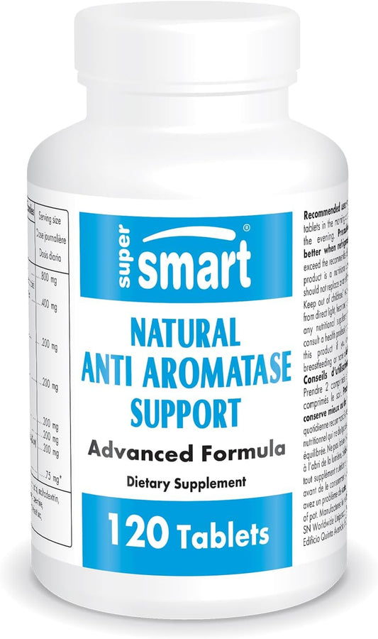 Advanced Natural Aromatase Inhibitor Supplement with DIM, Genistein, Chrysin - Non-GMO & Gluten Free - 120 Tablets