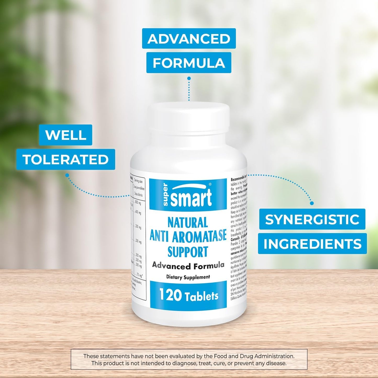 Advanced Natural Aromatase Inhibitor Supplement with DIM, Genistein, Chrysin - Non-GMO & Gluten Free - 120 Tablets