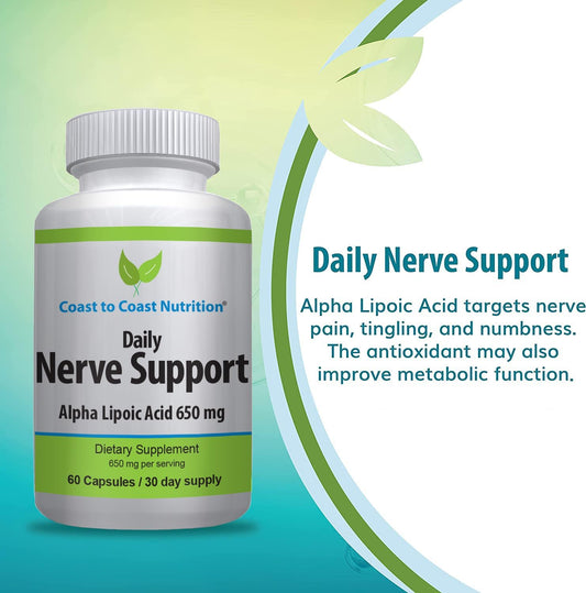 Advanced Nerve Relief Capsules with Alpha Lipoic Acid - Nerve Support for Hands, Legs, and Feet - 60 Capsules