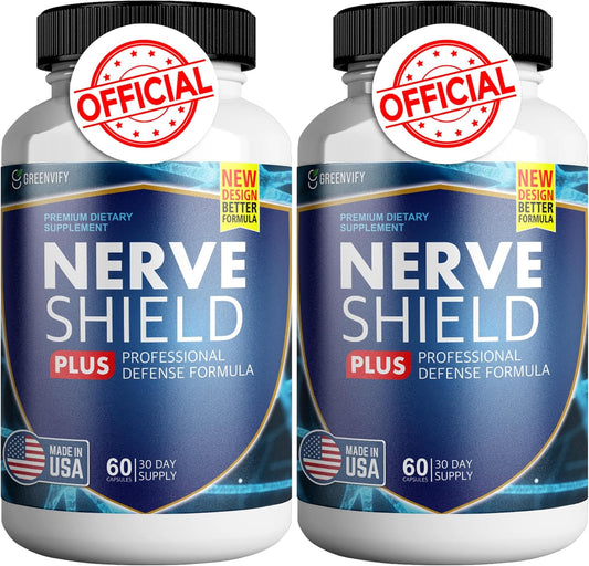 Advanced Nerve Shield Plus Pro Supplement - Natural Formula for Nerve Relief and Long-Term Support (2-Pack)