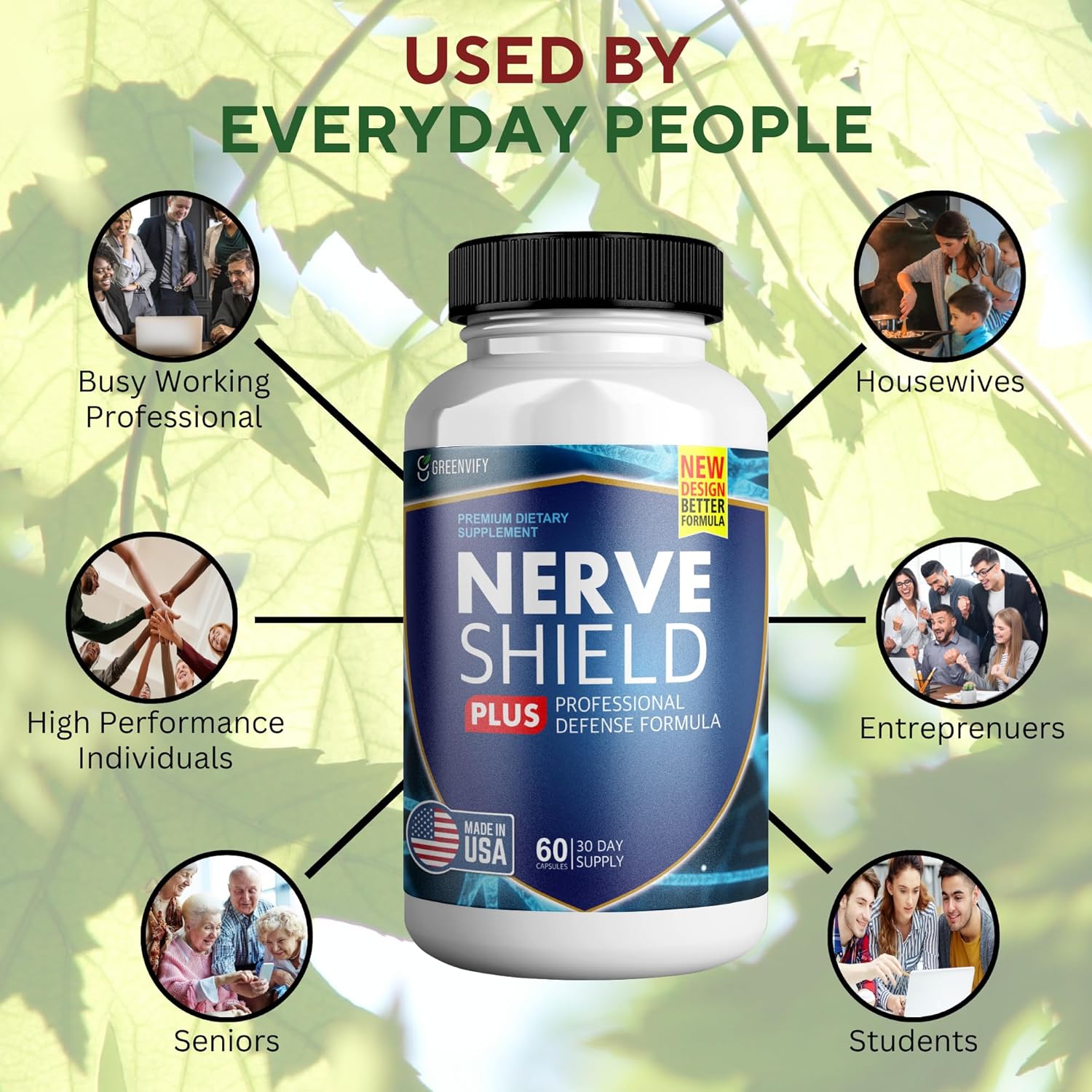 Advanced Nerve Shield Plus Pro Supplement - Natural Formula for Nerve Relief and Long-Term Support (2-Pack)