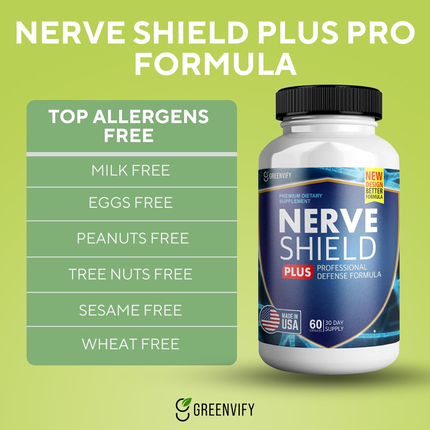 Advanced Nerve Shield Plus Pro Supplement - Natural Formula for Nerve Relief and Long-Term Support (2-Pack)