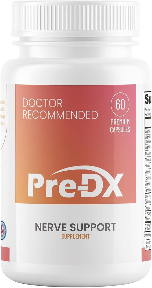 Advanced Nerve Support Supplement with L-Methylfolate & Vitamin B-Complex - Boost Resistance and Wellness - 60 Capsules