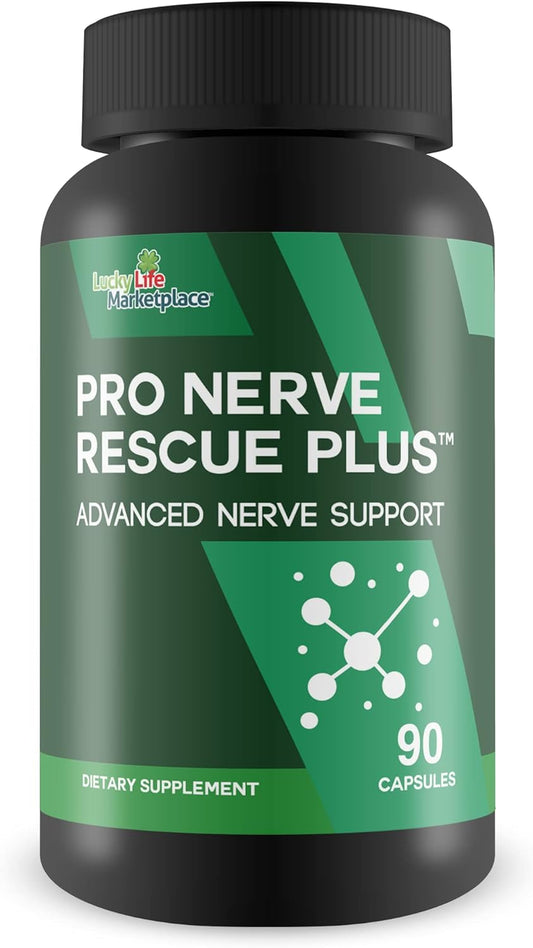 Advanced Nerve Support Supplement with Magnesium, Calcium, and Zinc - Promotes Healthy Nerve Function, Blood Flow, and Reduces Oxidative Stress - Soothes Nerve Discomfort - Pro Nerve Rescue Plus