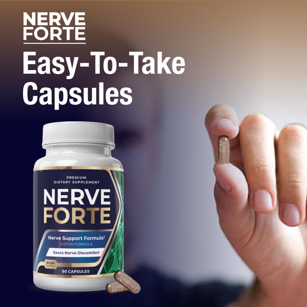 Advanced Neuropathy Support Supplement with Alpha-Lipoic Acid & Lion’s Mane - Promotes Nerve Health, Eases Pain - 90 Capsules