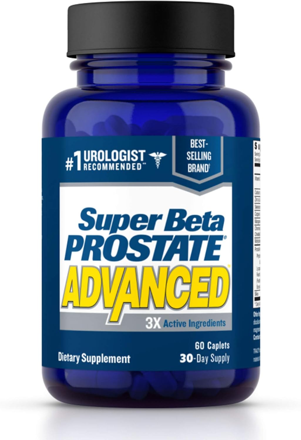 Advanced Prostate Supplement for Men - Reduce Bathroom Trips, Promote Sleep, Support Urinary Health & Bladder Emptying - Beta Sitosterol Formula - 60 Caplets