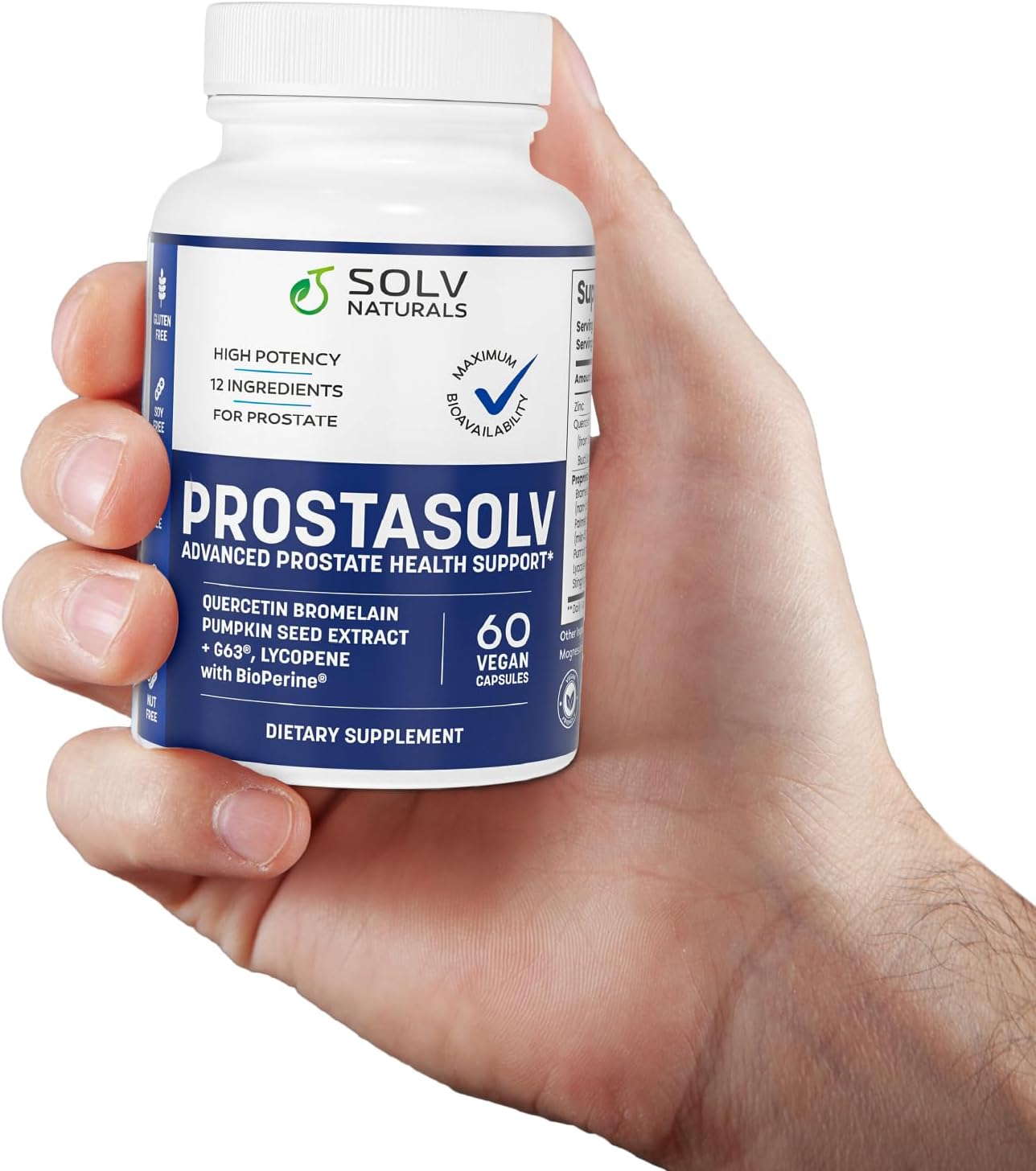 Advanced Prostatitis Supplement for Pelvic Health - Vegan Capsules with Quercetin, Bromelain, Pumpkin Seed Extract, Lycopene, BioPerine - 2 Pack