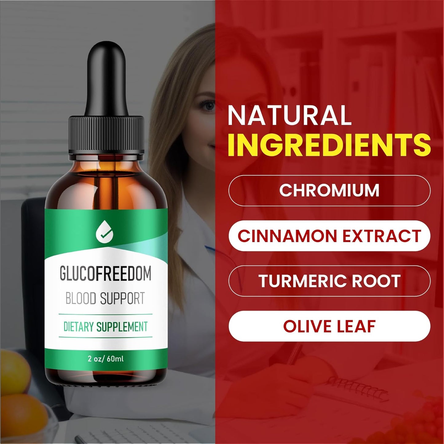 Advanced Purvia GlucoFreedom Liquid Drops - Maximum Strength Formula for Overall Wellness Support - USA Made (2oz)