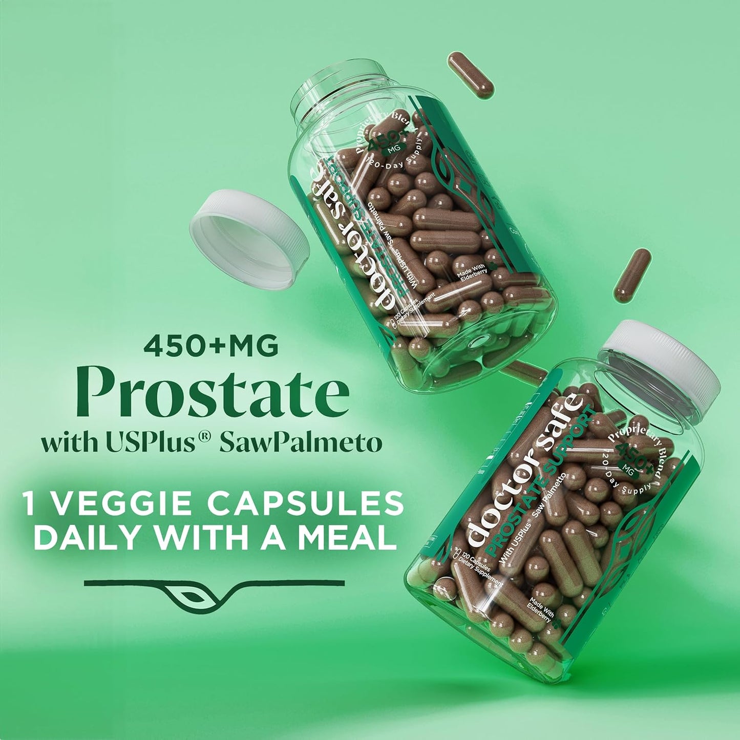 Advanced Saw Palmetto Prostate Supplement with USPlus for Men & Women - Dual-Action DHT Blocker for Prostate Health & Hair Growth | 4-Month Supply