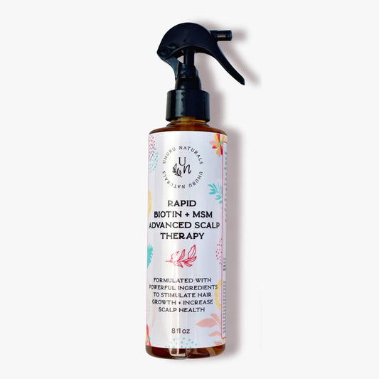 Advanced Scalp Therapy with Rapid Biotin & MSM by Uhuru Naturals - Promotes Hair Growth and Healthy Scalp - Natural Ingredients