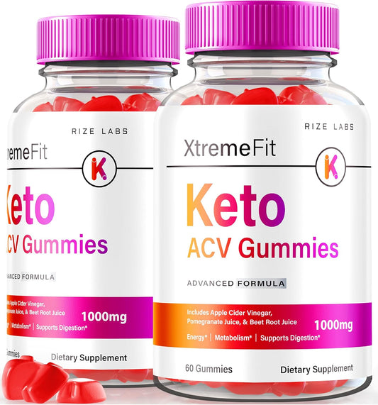 Advanced Slimming Formula Formula: rize labs Xtremefit Keto ACV Gummies with Apple Cider Vinegar (120 Gummies)