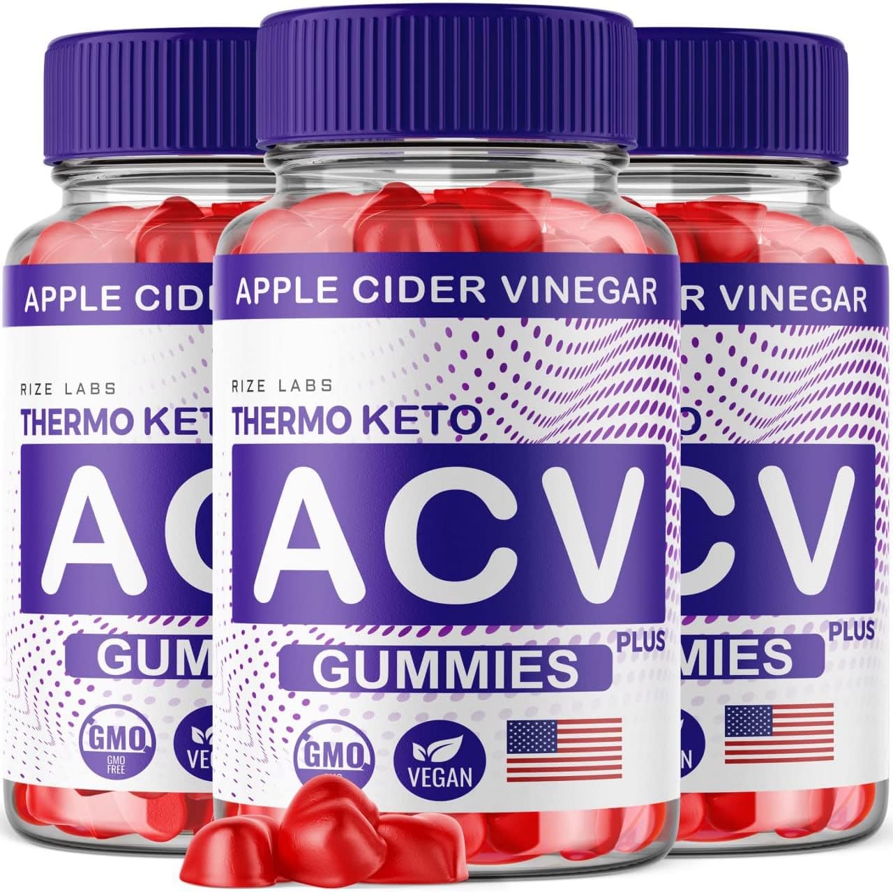 Advanced Thermo Keto ACV Gummies with Apple Cider Vinegar for Weight Loss - Reduce Belly Fat, Extra Strength Supplement (180 Gummies)