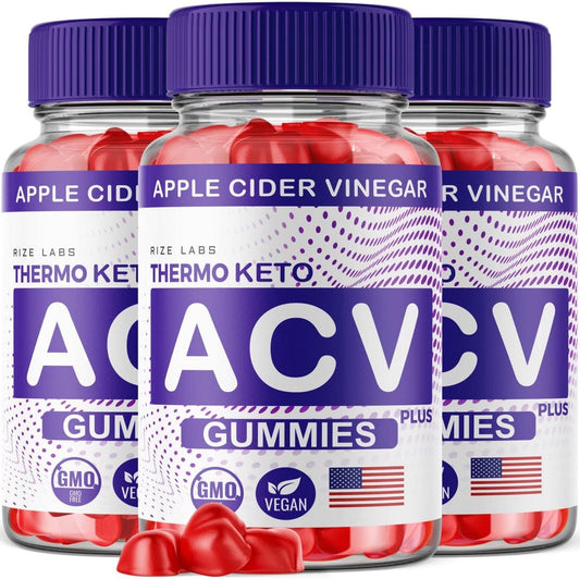 Advanced Thermo Keto ACV Gummies with Apple Cider Vinegar for Weight Loss - Reduce Belly Fat, Extra Strength Supplement (180 Gummies)