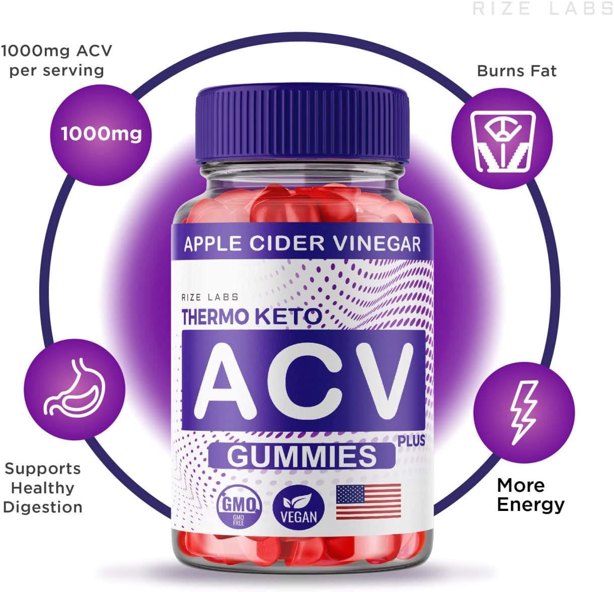 Advanced Thermo Keto ACV Gummies with Apple Cider Vinegar for Weight Loss - Reduce Belly Fat, Extra Strength Supplement (180 Gummies)