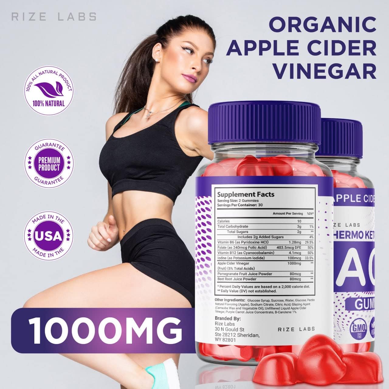 Advanced Thermo Keto ACV Gummies with Apple Cider Vinegar for Weight Loss - Reduce Belly Fat, Extra Strength Supplement (180 Gummies)