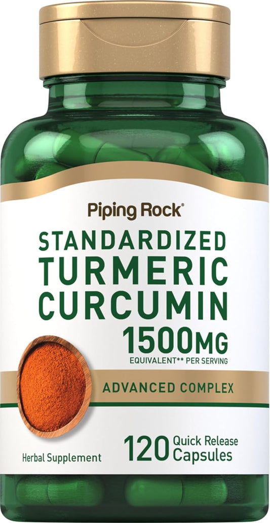 Advanced Turmeric Curcumin Complex 1500mg with Black Pepper & Tart Cherry | 120 Capsules | Non-GMO, Gluten Free Formula