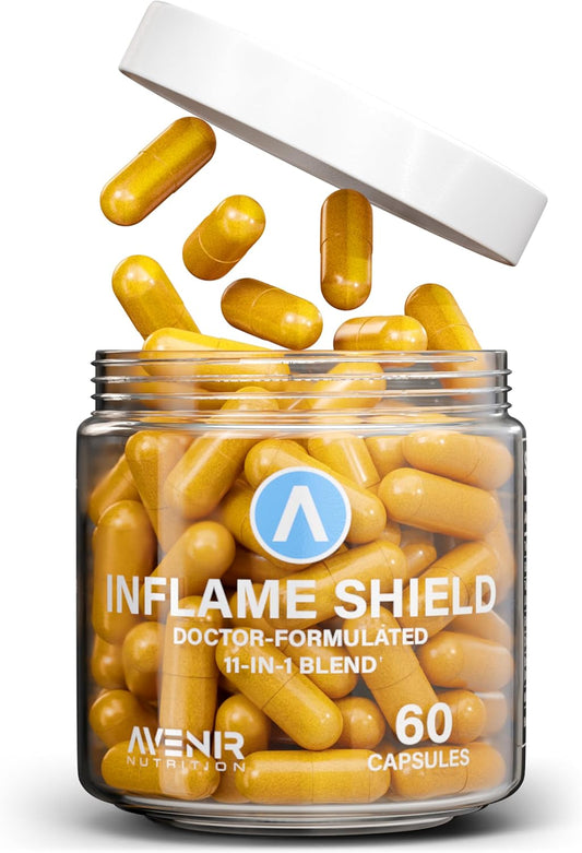 Advanced Turmeric Supplement for Inflammation & Joint Support - 60 Capsules with Ginger, Bioperine, & Bromelain by Avenir Nutrition