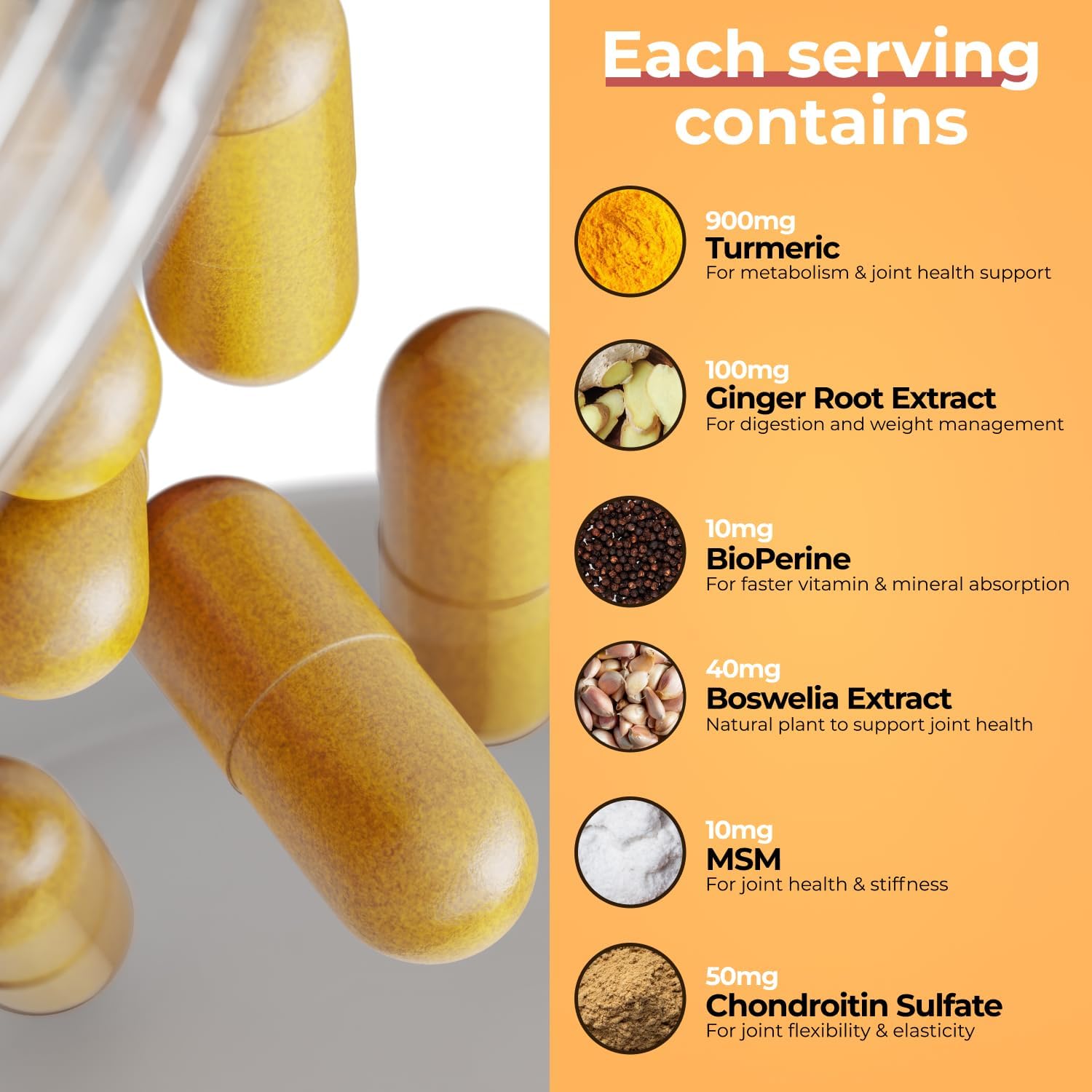 Advanced Turmeric Supplement for Inflammation & Joint Support - 60 Capsules with Ginger, Bioperine, & Bromelain by Avenir Nutrition