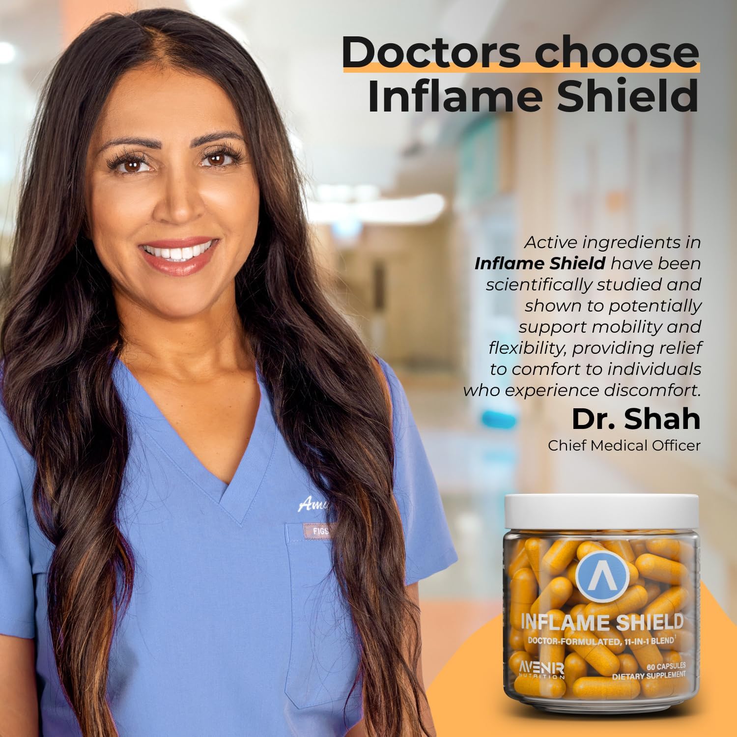 Advanced Turmeric Supplement for Inflammation & Joint Support - 60 Capsules with Ginger, Bioperine, & Bromelain by Avenir Nutrition