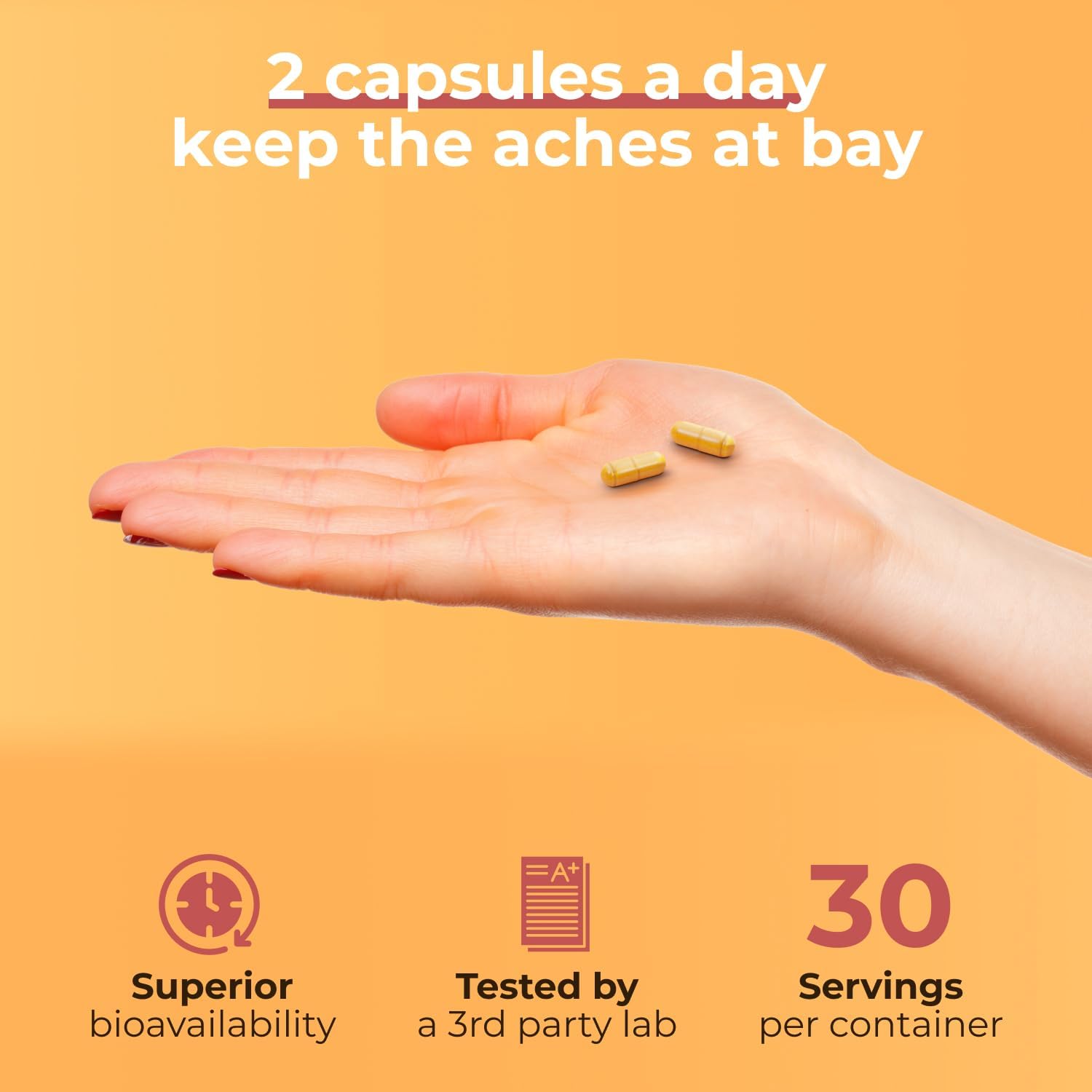 Advanced Turmeric Supplement for Inflammation & Joint Support - 60 Capsules with Ginger, Bioperine, & Bromelain by Avenir Nutrition