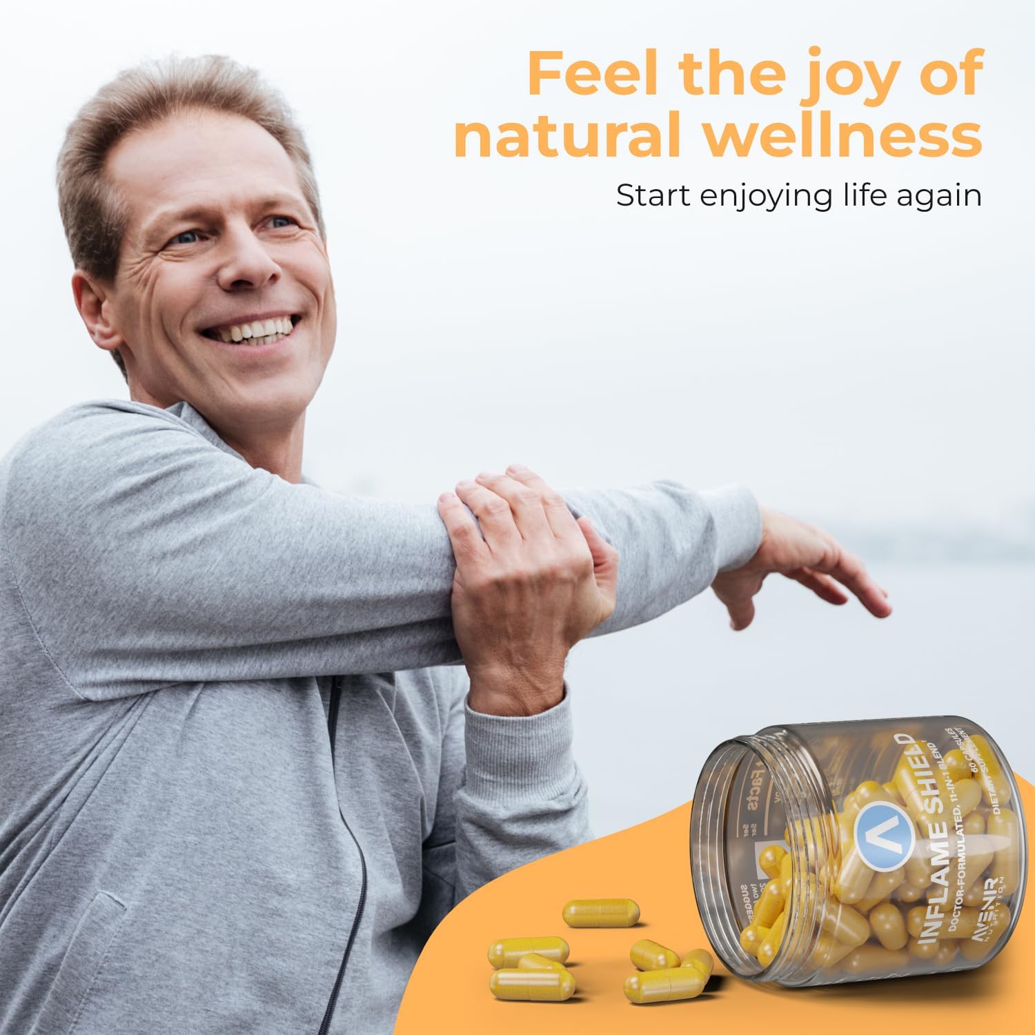 Advanced Turmeric Supplement for Inflammation & Joint Support - 60 Capsules with Ginger, Bioperine, & Bromelain by Avenir Nutrition