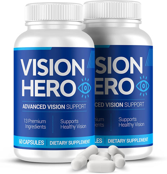 Advanced Vision Support Supplements for Adults - 120 Capsules Eye Health Formula - Pack of 2