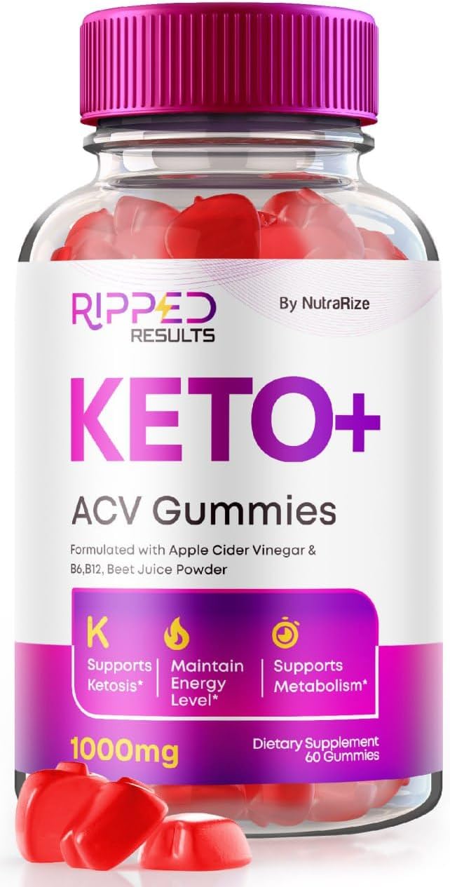 Advanced Weight Loss Keto Gummies with Apple Cider Vinegar, B6, B12 - NutraRize Ripped Results, Reviews (60 Gummies)