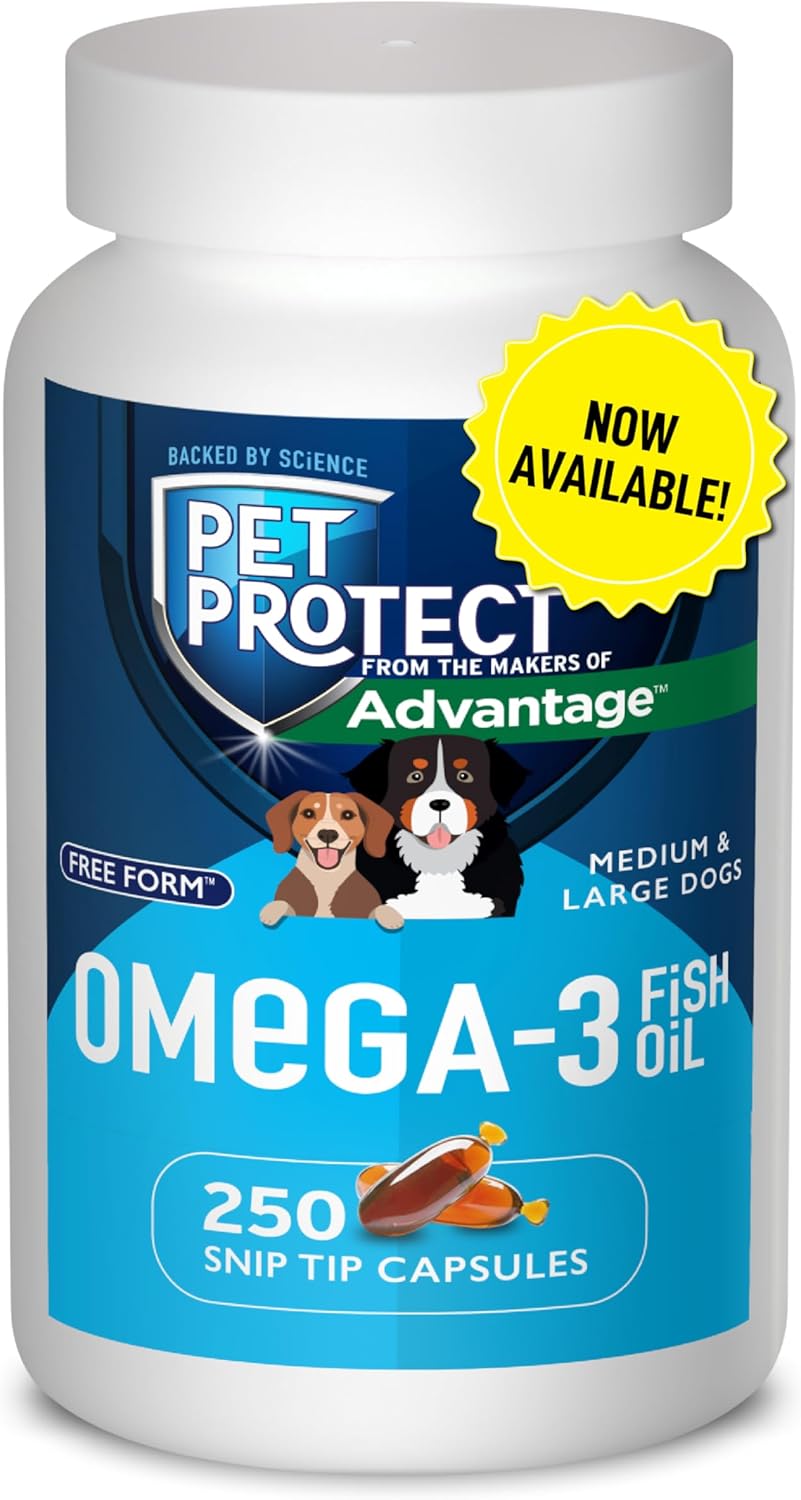 Advantage Omega 3 Pet Protect Capsules for Medium/Large Dogs - 250 Count