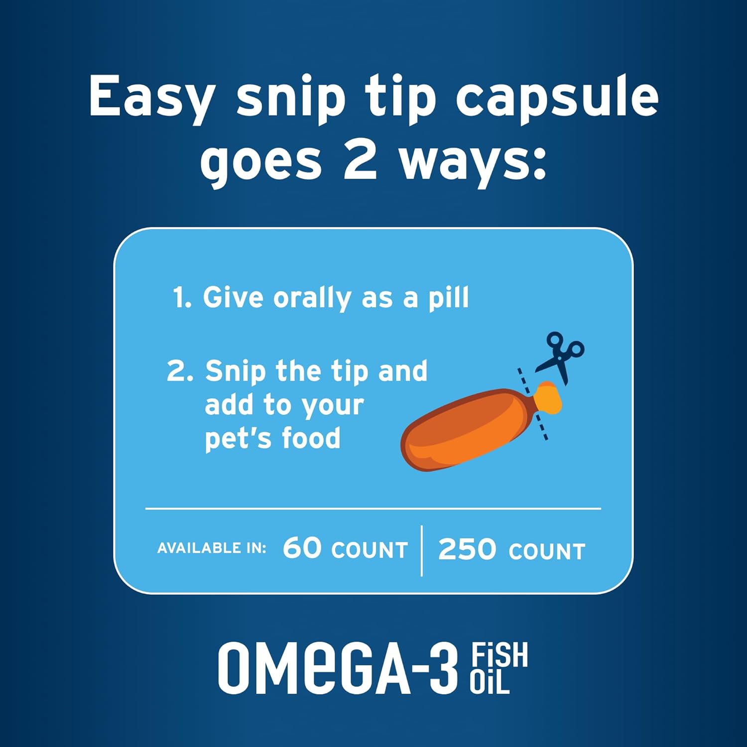 Advantage Omega 3 Pet Protect Capsules for Medium/Large Dogs - 250 Count