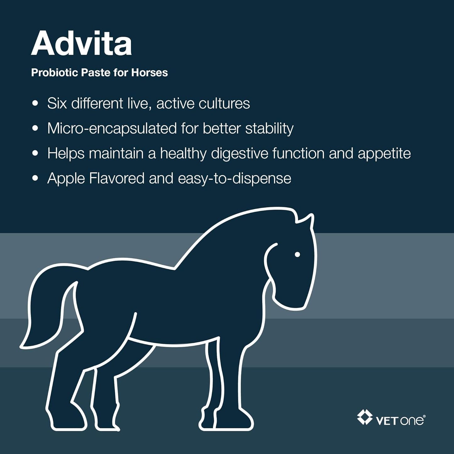 Advita™ Apple Flavored Probiotic Paste for Horses - 30g Tube | Enhance Digestion with Horse Probiotic Supplement