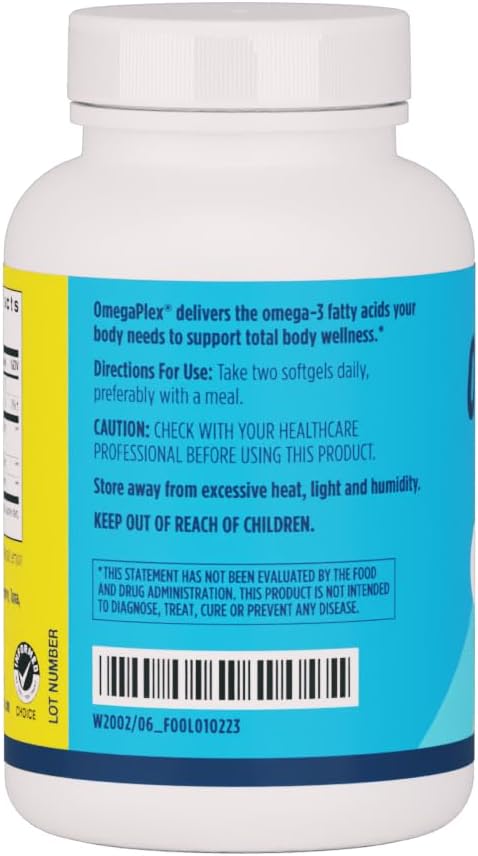 AdvoCare Omegaplex Dietary Supplement - Omega 3 with DHA & EPA - Supports Immune, Metabolism, Heart Health - Promotes Healthy Skin, Nails, Hair - 90 Softgels