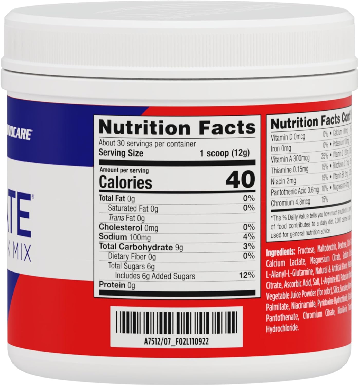 AdvoCare Rehydrate Electrolyte Drink Mix in Fruit Punch Flavor - Hydration & Recovery Formula with Sodium and Potassium - 12.7 oz