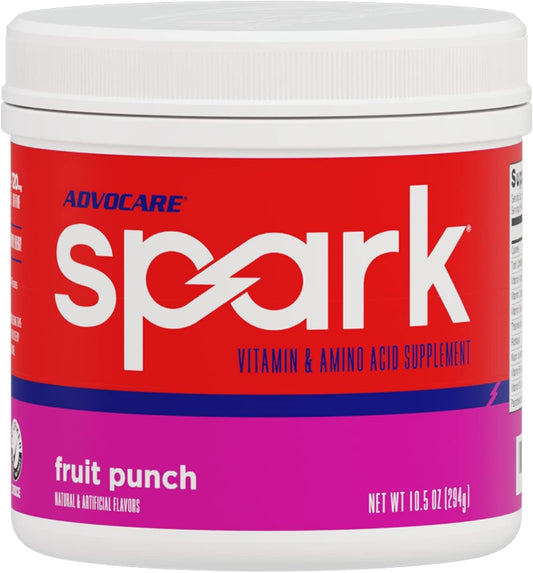 AdvoCare Spark Focus & Energy Drink Powder Mix with Vitamins and Amino Acids - Fruit Punch Flavor - 10.5 oz