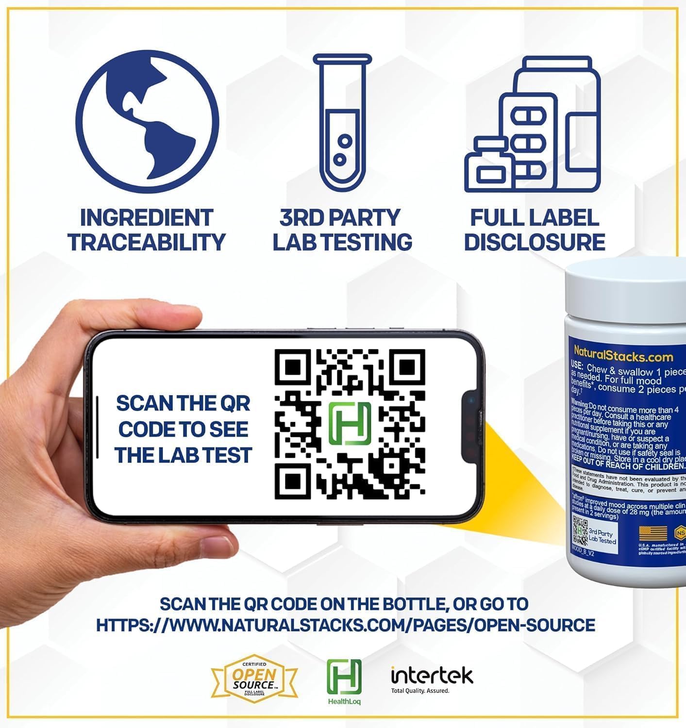 Affron Mood Bites with Vitamin B3 for Stress Relief - Saffron & Niacin Mood Support Supplement - Clinically Tested - 30 Citrus Peach Chewables