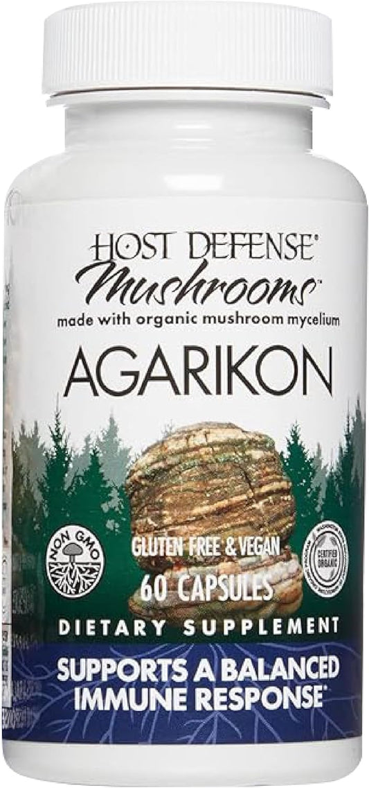 Agarikon Mushroom Capsules for Immune System Support - Herbal Dietary Supplement - 60 Capsules
