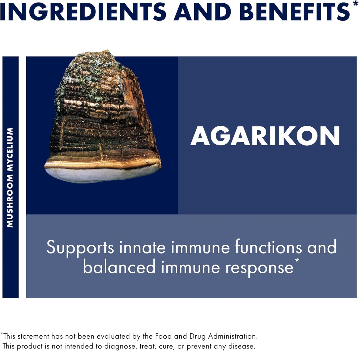 Agarikon Mushroom Capsules for Immune System Support - Herbal Dietary Supplement - 60 Capsules