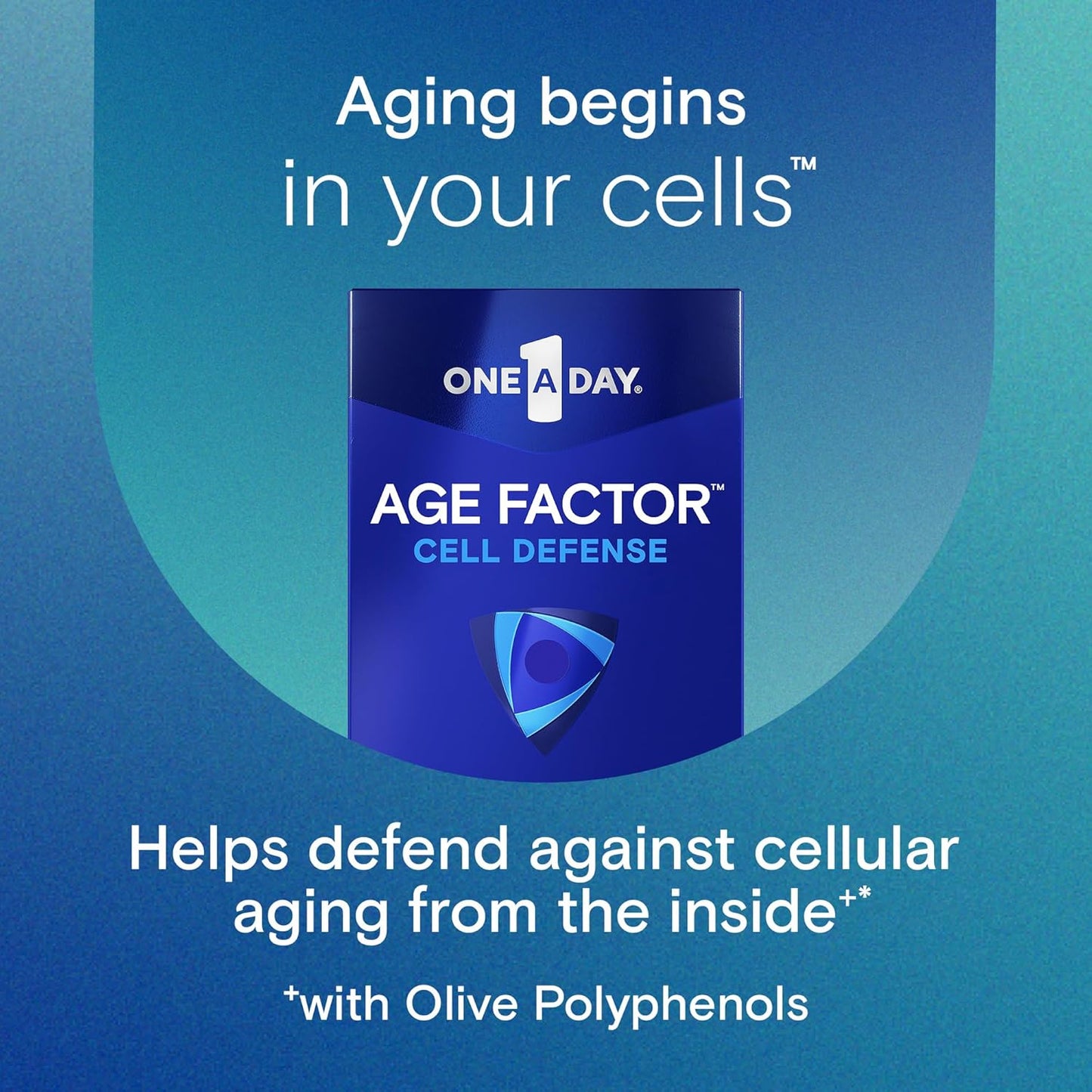 Age Factor Cell Defense: Cell Health Supplement with Olive Polyphenols, Resveratrol, Vitamin B3 - 30 Softgels for Healthy Aging