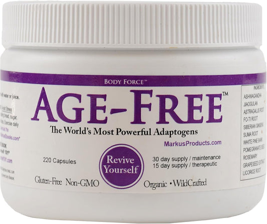 Age-Free Antioxidant & Adaptogen Capsules - Tocotrienols, B Complex, Ellagitannin, Ashwagandha Supplement