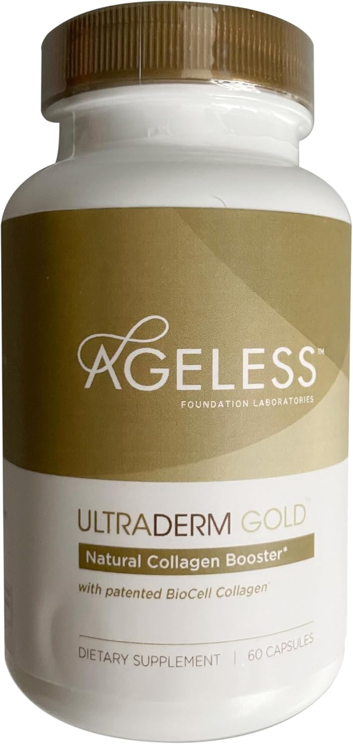 Ageless Foundation Laboratories UltraDERM Gold - Collagen Booster with BioCell Collagen - 60 Capsules