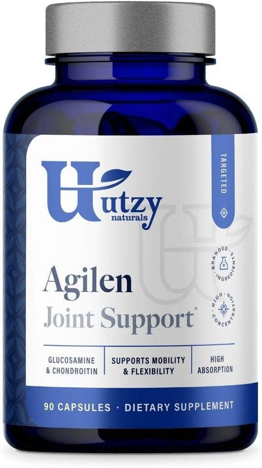 Agilen Joint Support Supplement with Glucosamine, Chondroitin, and Hyaluronic Acid - 90 Capsules