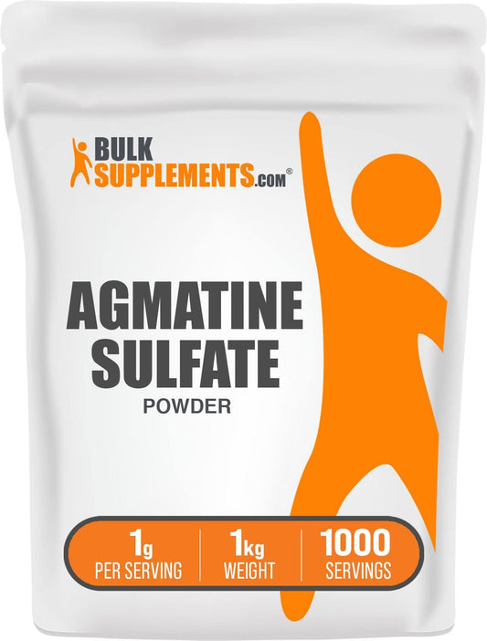 Agmatine Sulfate Powder 1000mg - Nitric Oxide Supplement - Gluten Free - 1kg (2.2 lbs) Pack