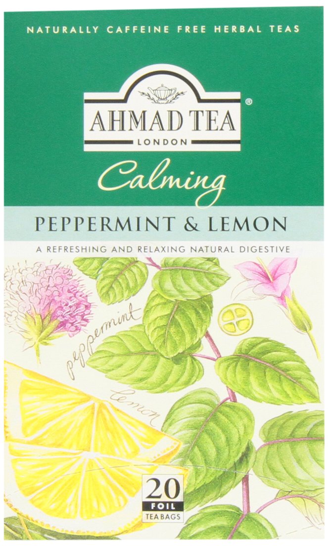 Ahmad Tea Peppermint Lemon Infusion - Refreshing Herbal Tea Blend