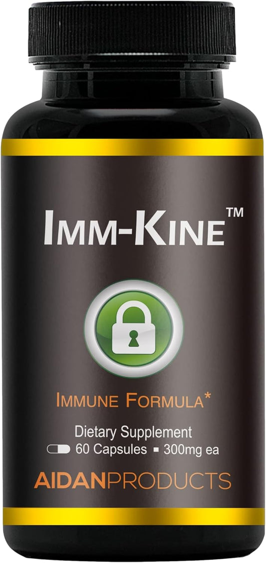 Aidan Products Imm-Kine Advanced Immune Support Supplement with Beta Glucans - 60 Capsules