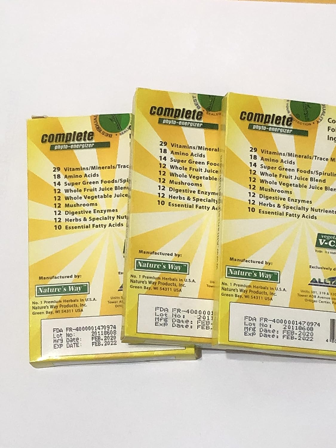 AIM GLOBAL Complete Phyto-Energizer 30 Capsules Pack - Dietary Supplement with 10 Capsules