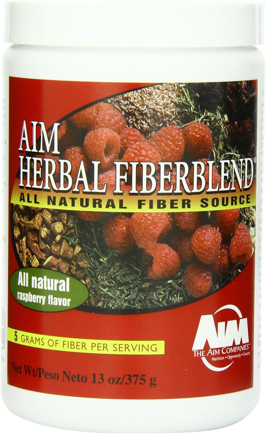 AIM International Herbal Fiberblend Raspberry Powder - 13 oz - Natural Fiber Supplement