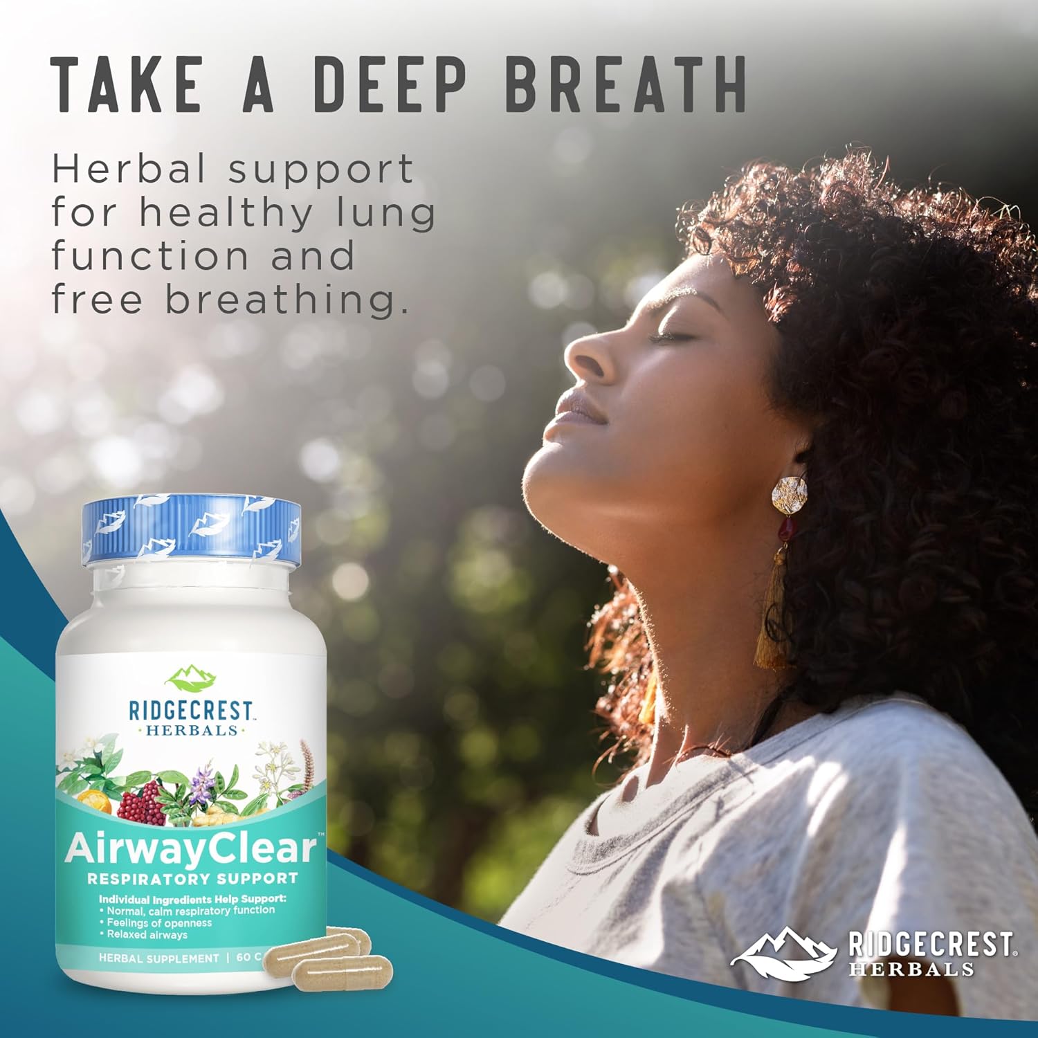 AirwayClear Lung Health Supplement with Schisandra Fruit, Cassia Bark, and Ginger Root - Sinus and Mucus Support - 60 Vegan Capsules