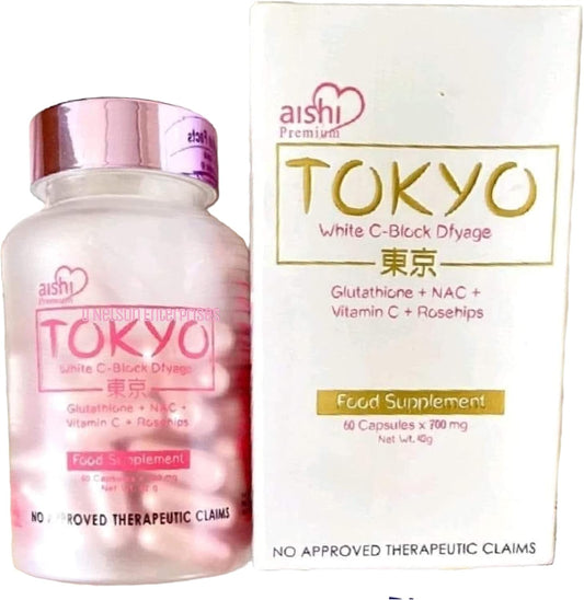 Aishi Premium Tokyo White C-Block Dyfage Glutathione Capsules - 60 Count